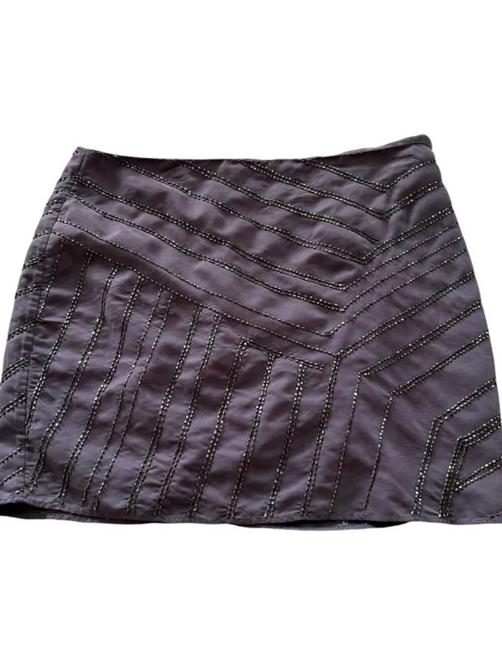 Vintage Y2K Banana Republic Mini Skirt Size 8 Purple Beaded Bratz Glam